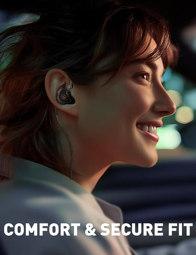 in Ear Monitors Headphones, USB-C HiFi Wired Earbuds with Noise Isolating,Type-C w/Mic Earphone for iPhone 17 16 15 Android/Samsung Phone, Laptop, IEM Headset for Gaming, Singer