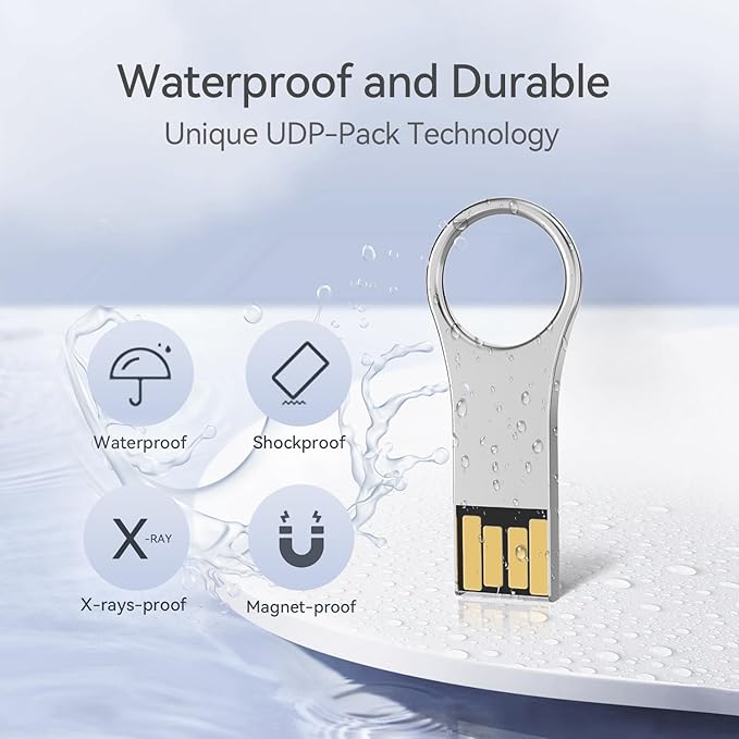 RAOYI 5 Pack 64GB Metal Key Shape USB Flash Drive, USB 2.0 Memory Stick Thumb Drives Jump Drive for PC Laptop Desktop Computer-Silver
