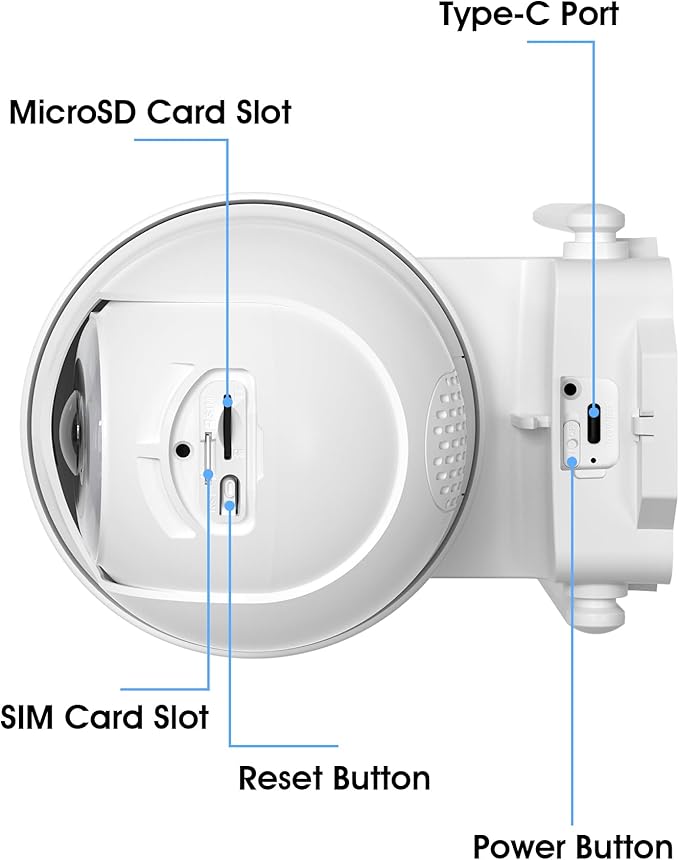 ARCCTV 4G LTE Cellular Security Camera Outdoor, Wireless Solar Powered, no WiFi, SIM Card Included, 4MP Color Night Vision, 360° Pan-Tilt, Local/Cloud Storage