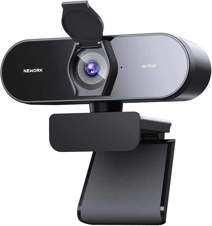 4K Webcam for PC with PDAF & CDAF Dual-autofocus, Ultra 4K HD, 2 Noise Reduction Mics, Auto Light Correction, USB-A, Privacy Cover, 79°FOV, Streaming Camera for PC, Mac, Laptop, Video Calls