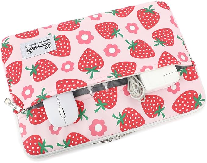 canvaslife Laptop Sleeve 15 Inch 15 Case and 15.6 Laptop Bag (Strawberry)