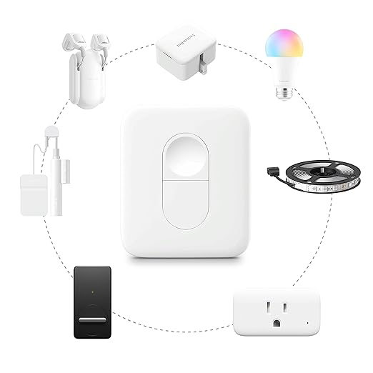 SwitchBot Smart Switch Button Pusher with Remote- Bluetooth Fingerbot for Rocker Switch/One-Way Button, Automatic Light Switch, Timer and APP Control, Works with Alexa When Paired with SwitchBot Hub (