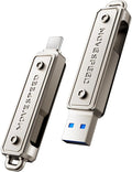 MOVE SPEED 128GB Memory Stick, 130 MB/s Thumb Drive with Type-C + USB 3.2 Dual Port, High Speed Pendrive Compatible with 3.1/3.0/2.0 for iPhone 16/15 Series, Android, MacBook/Pro/Air(1 Pack)