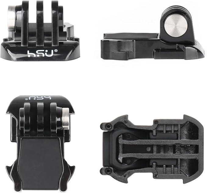 HSU Universal Rotary Extension Mount Set for GoPro AKASO Campark Osmo Action, GoPro Extension Arm with Quick Release Buckle Clip Basic Base Mount Adhesive Mount and Thumb Screw for Action Cameras