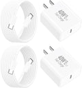 [Apple MFi Certified] iPhone 17 Charger Fast Charging, LANWK 2Pack 40W USB-C Charger Block Dynamic Power Adapter Type C Wall Charger with 6FT Type-C Cord for iPhone 17/17 Pro/17 Pro Max/16 Pro/15/iPad