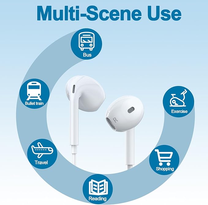 2 Packs USB C Headphones for iPhone 17/16/15 Earbuds, Type C Earphones with Mic & Remote Control Noise Cancelling for iPhone 17 16 15 Pro Max Plus, iPad Pro, Galaxy S25/S24/Ultra Note 10/20 and More