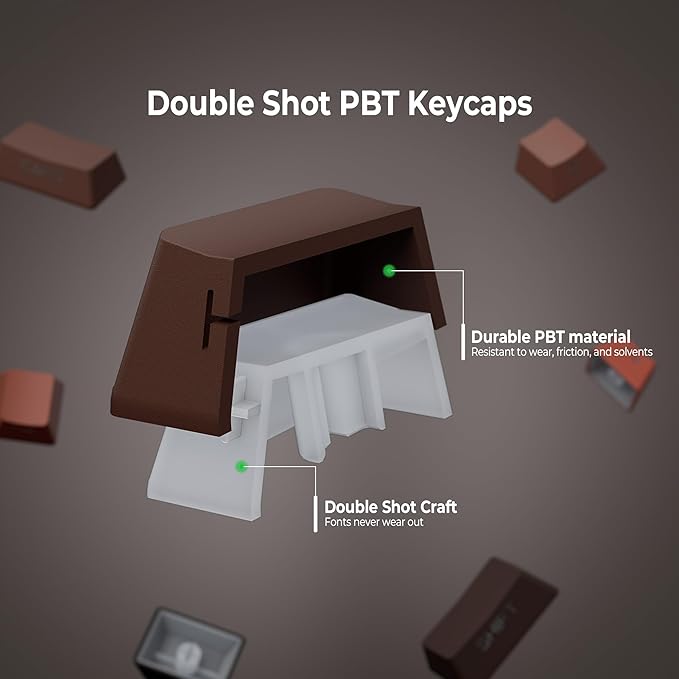 XVX Side Print Gradient Red Keycaps, Double Shot PBT Keycaps 60 65 75 100 Percent, Shine Through Custom Key caps Set 136 Keys, OEM Profile for Cherry Gateron MX Switches