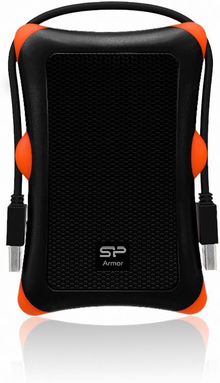 Silicon Power 1TB Rugged Armor A30 Military Grade Shockproof USB 3.0 2.5 Inch Portable External Hard Drive for PC, Mac, Xbox One, Xbox 360, PS4, PS4 Pro and PS4 Slim, Black