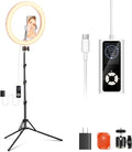 NEEWER RH12B Pro 12" 30W High Power LED Ring Light with 71" Tripod Stand Compatible with iPhone, 3290lux Bi Color Selfie Circle Light Phone Holder for Video Recording Makeup Stream, 2900-7000K CRI97+