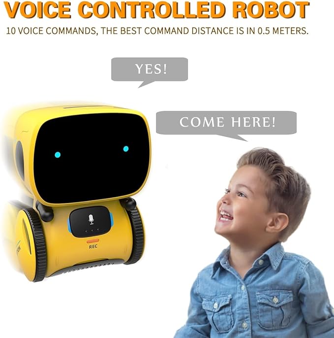 98K Robot Toys for Boys and Girls, Touch and Voice Control Robots Interactive Smart Talking Robots Intelligent Partner and Teacher with Singing, Dancing, STEM Toy Gifts for Kids Age 3 and Up