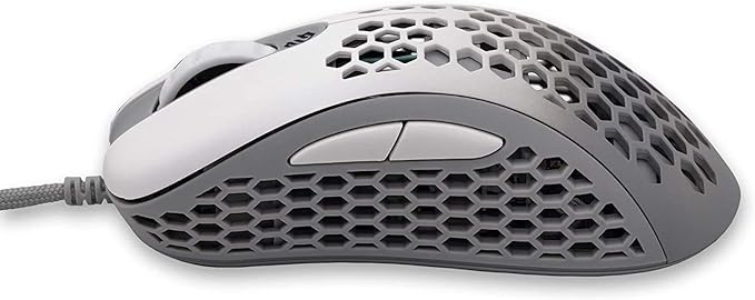 Gwolves Skoll SKL 2020 Edition 65g Ultra Lightweight Honeycomb Design Wired RGB Gaming Mouse up to 12000 DPI (White) (Long)