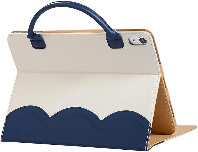 Handbag Case for iPad 9th 8th 7th Generation/Pro 10.5/Air3, Techcircle Cute Bowknot Flap Wallet Slim Folio Stand PU Leather Carrying Case with Pocket, Auto Wake/Sleep, Blue