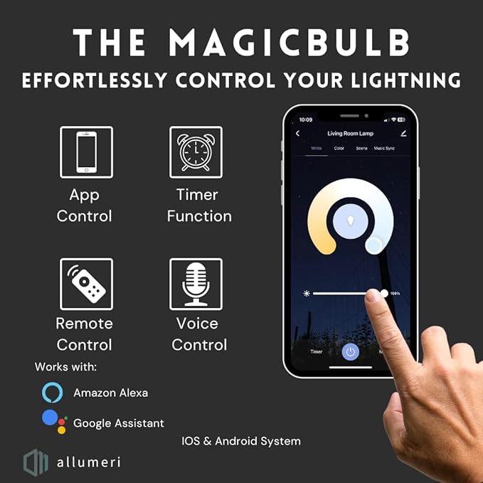 MR16 Smart LED Light Bulb, 50 Watt Equivalent, Energy Efficient 5W, GU10 Base, Dimmable, Color-Changing LED with App & Voice Control (1)