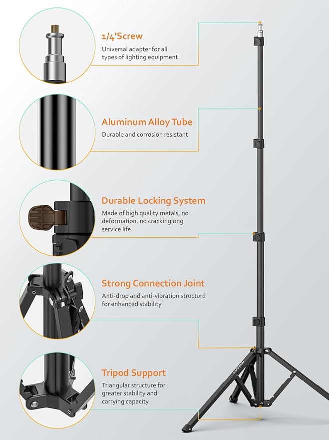 Phone Gimbal Stabilizer 3-Axis Smartphone Foldable Gimbal for iPhone Gimble with Focus Wheel-AOCHUAN Smart XE&AOCHUAN 1.7M Complete Camera Tripod& E10 Aluminum Extension Rod