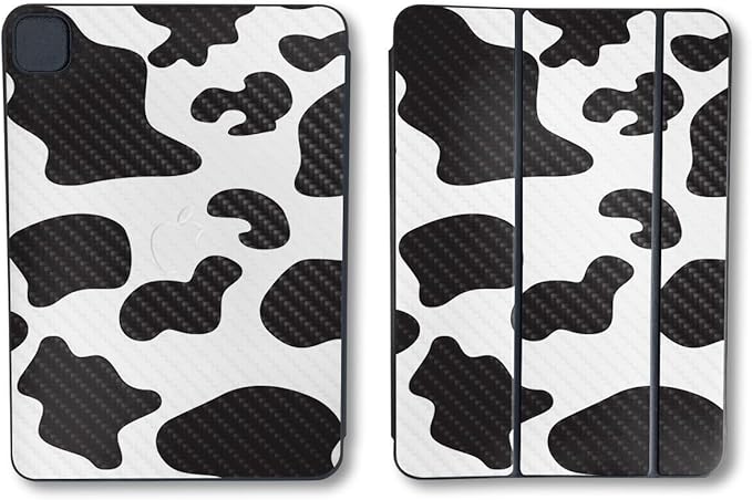Carbon Fiber Skin Compatible with Apple Smart Folio for iPad Pro 11-inch (M4/M5) 2025 - Cow Print - Premium 3M Vinyl Protective Wrap Decal Cover | Crafted in The USA by MightySkins