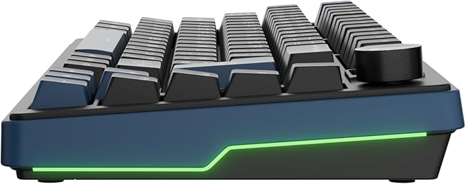 Ducky OK-M - 75% Wireless Mechanical Gaming Keyboard : Gasket-Mount Design, Hot-Swappable Switches, Five-Layer Acoustic Dampening, RGB, USB-C, 2.4Ghz, Bluetooth, Wine Red Switch