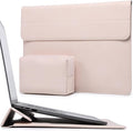 HYZUO 13.3-14 Inch Laptop Sleeve Case with Stand Feature for MacBook Pro 14 M5/M4/M3/M2/M1 2026-2021, MacBook Pro/Air 13.3, 13.5" 13.8" Surface Laptop, HP Spectre X360 13/14, Apricot