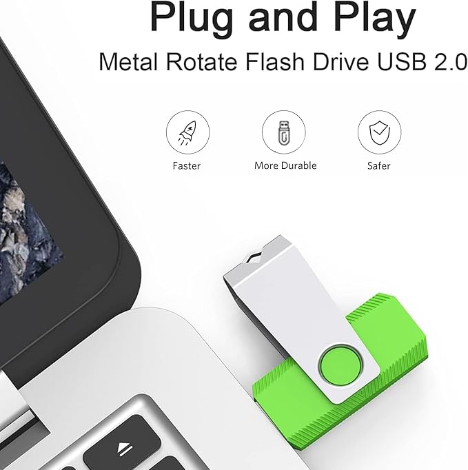 8GB Flash Drive 20 Pack, Wooolken USB 2.0 Memory Stick Thumb Drive Jump Drive USB Stick for Data Storage and Backup (Mixed Colors)