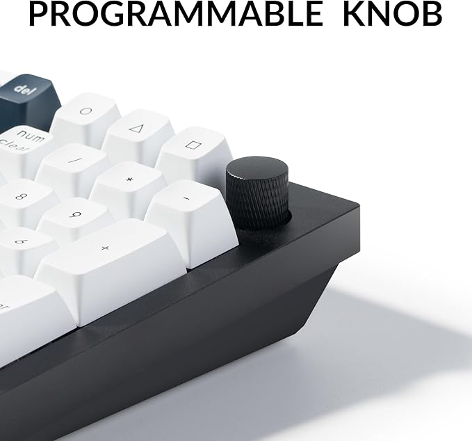 Keychron Q5 Max Wireless Custom Mechanical Keyboard, 2.4 GHz Bluetooth QMK Full Aluminum 96% Layout RGB with Hot-swappable Gateron Banana Switch Compatible with Mac Windows Linux