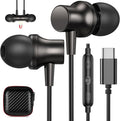 COOYA USB C Headphones Type C Wired Earbuds for iPhone 17 16 Pro 15 iPad 10 Air 6 Pixel 10 9 Magnetic Bass Noise Canceling in-Ear Earphones+Mic for Samsung Galaxy S26 S25 Ultra A16 S23 for OnePlus 13