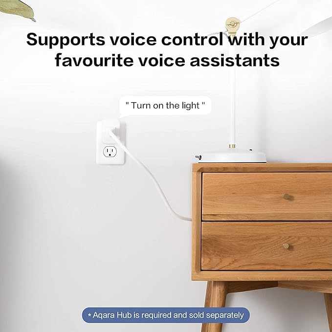 Aqara Zigbee Temperature and Humidity Sensor Witch Smart Plug,Wireless Thermometer Hygrometer for Home Automation, Remote Monitoring, Requires Aqara Hub (not 3rd-Party), Compatible with Apple HomeKit