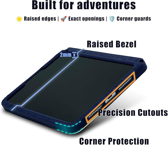 Kids Protective Case for Apple iPad mini 7 (A17 Pro) 2024 / Mini 6 (A15) 2021, 8.3 Inch Silicone Dinosaur Cover for iPad mini 7th & 6th Generation with Stand for Boys
