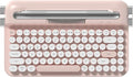 Ajazz AF84 Wireless Membrane Silent Typewriter Keyboard, Bluetooth/2.4G Dual-Mode Connection, Cute Retro Aesthetic Design with Integrated Stand for Tablet, Phone, PC and Win/Mac/Android Pink