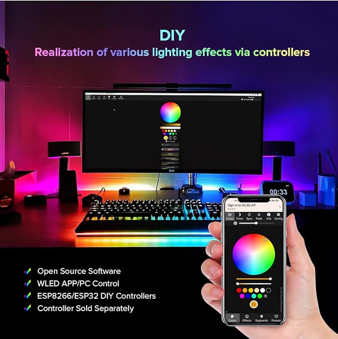BTF-LIGHTING 9.8FT WS2811 WS2812B IC RGB DC5V 360 Degree Round Reticulate Pattern Chasing Color Neon LED Strip Flexible Nylon Silicone IP67 Waterproof Dream Color Rope Light(No Adapter or Controller)