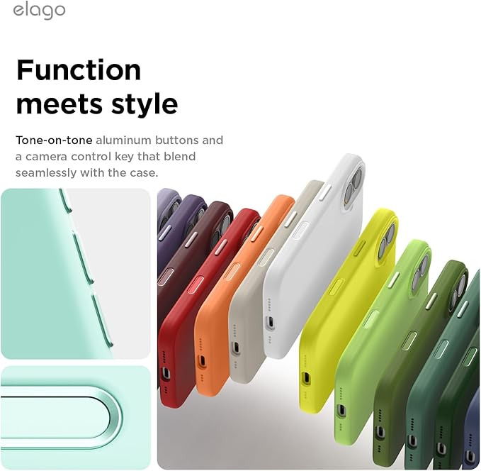 elago for iPhone 17 Case, Premium Magnetic Silicone Case, Compatible with MagSafe, Liquid Silicone Material, Protective Cover, Shockproof, Slim Phone, 6.3 inch (Aqua Sky)