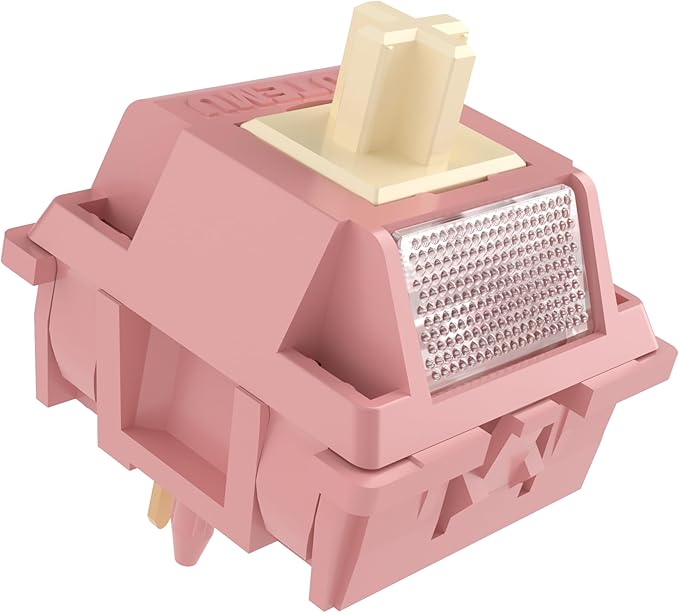Zjmehty Outemu(Gaote) Red Bean Creamy Keyboard Switches with Diffuser for MX Mechanical Keyboards,Linear Pre-Lubricated Switches (72PCS)