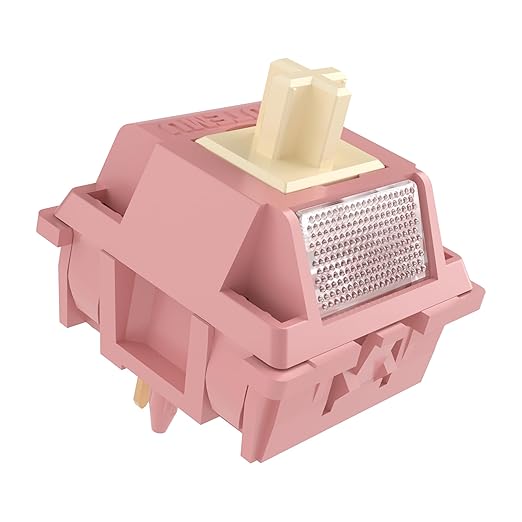 Outemu Red Bean Creamy Pro Keyboard Switch with Diffuser for Mechanical Gaming Keyboard,5-Pin 40gf Linear Pre-Lubed Switches(20Pcs)