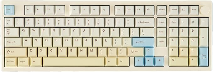 EPOMAKER Galaxy100 Lite QMK/VIA Gaming Keyboard with 8000mAh Battery and Numpad, 1800 Aluminum Mechanical Keyboard, USB-C/BT/2.4Ghz, Hot-Swap, Creamy Sound (Creamy White, Marble White Switch)