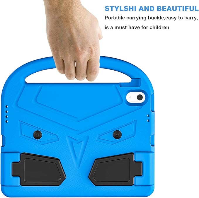 Dteck for iPad 10th Generation Case Kids 10.9 Inch 2022, Durable Lightweight Shockproof Protective Handle Stand EVA Foam Boys Girls Kids Proof Case for iPad 10th Generation 10.9 Inch 2022,Blue