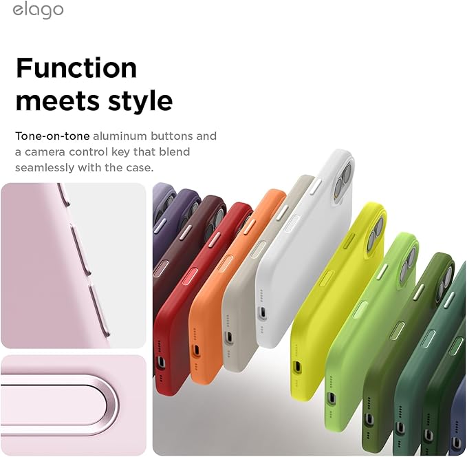 elago for iPhone 17 Case, Premium Magnetic Silicone Case, Compatible with MagSafe, Liquid Silicone Material, Protective Cover, Shockproof, Slim Phone, 6.3 inch (Light Lilac)