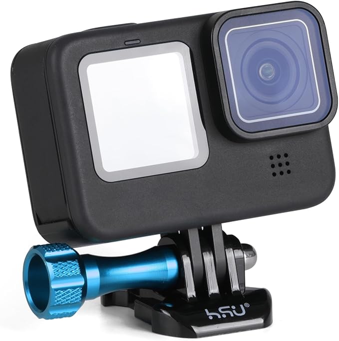 HSU Aluminum Thumbscrew Set + Wrench for Gopro Hero 13, 12, 11, 10, 9, 8, 7, 6, 5, 4, 3, Gopro Session, AKASO Campark and Other Action Cameras (Blue)