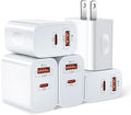 20W USB C Charger Block, Bangfun Dual Port PD 20 Watt Fast Charger Block+ Quick Fast Charge 3.0 Type C Charging Block Compatible iPhone 17/16/15/14/13/12/11 Pro Max/XR/XS/SE/Plus,Pad Pro Air(White)