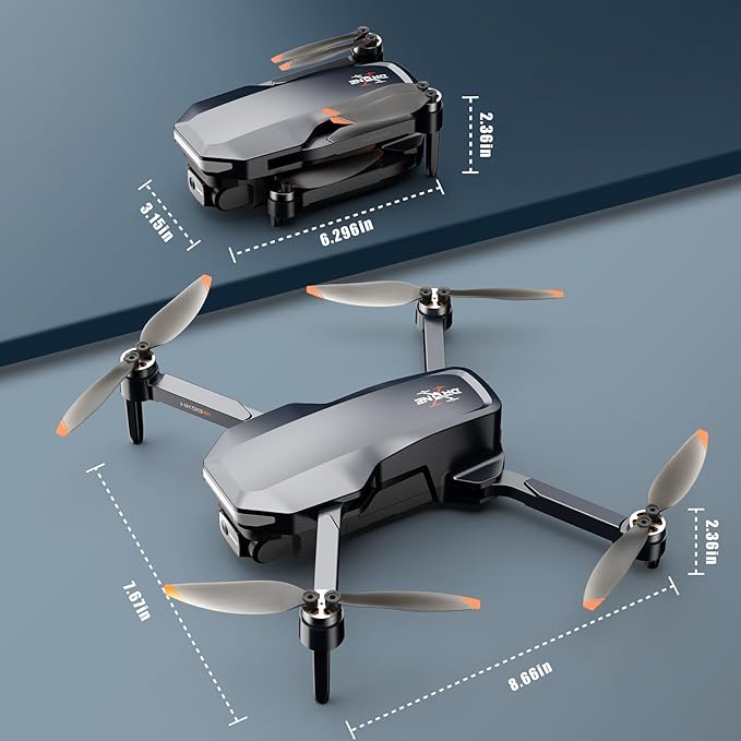 GPS Drone with 4K Camera for Adults, Foldable RC Quadcopter with 1312ft Range Video Transmission, 48 Mins Flight Time, Auto Return, Follow Me, Circle Fly, Waypoint Fly, Gesture Control