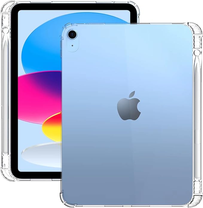Clear Case for iPad (A16) 11th Generation 11 inch 2025 & iPad 10th Generation 10.9 inch Cover 2022 with Pencil Holder,UUcovers Lightweight Thin Crystal Transparent Shockproof Soft TPU Back Shell,Clear