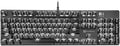 Hot Swappable Mechanical Gaming Keyboard - White Backlit with Blue Switches and 104 Keys Layout - Wired Gaming Keyboard