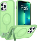 Magnetic Compatible with iPhone 13 Pro Max Case, [Built-in Invisible Kickstand][Compatible with MagSafe][Military Grade Shockproof] Slim Translucent Matte Phone Case for iPhone 13 Pro Max 6.7"