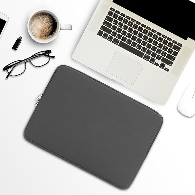 RAINYEAR 16 Inch Laptop Sleeve Soft Case Padded Bag Specially Compatible with 16" MacBook Pro M1 M2 M3 M4 M5 Pro/Max A2141 A2485 A2780 A2991 A3403 A3186 A3428 A3429 (Gray, Upgraded Version)