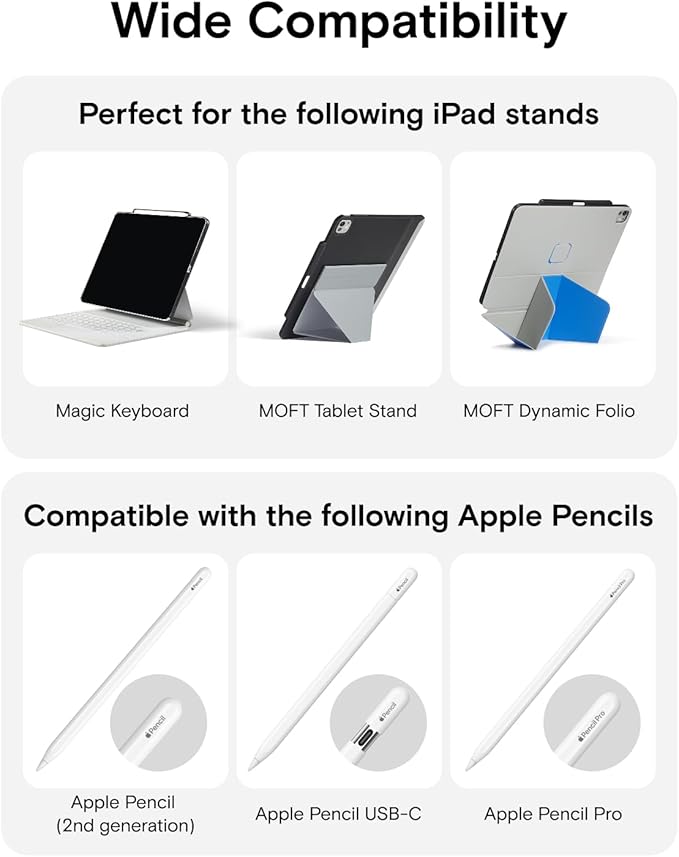 MOFT Snap Tablet Case for iPad Pro 11" (M5/M4) with Pencil Holder, Magic Keyboard Compatible, Slim Lightweight Magnetic Case, Connect to Versatile Snap Stands