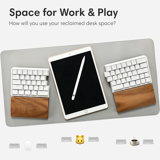 Lite: Split Wireless Mechanical Keyboard (Tactile-NEW, RGB+Foam+Palm Rest)