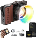 COLBOR W60R RGB Video Light, 60W 2700-6500K Full Color Pocket COB Continuous Output Lighting LED Studio Light CRI97+ TLCI98+ with APP Control for Photography