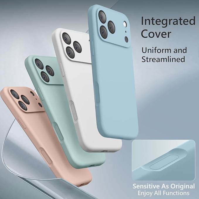 FireNova Magnetic for iPhone 17 Pro Case, Compatible with MagSafe, [Integrated Silicone Camera Control Button] [Camera Protection] Anti-Scratch Microfiber Lining Phone Case, 6.3", Sky Blue