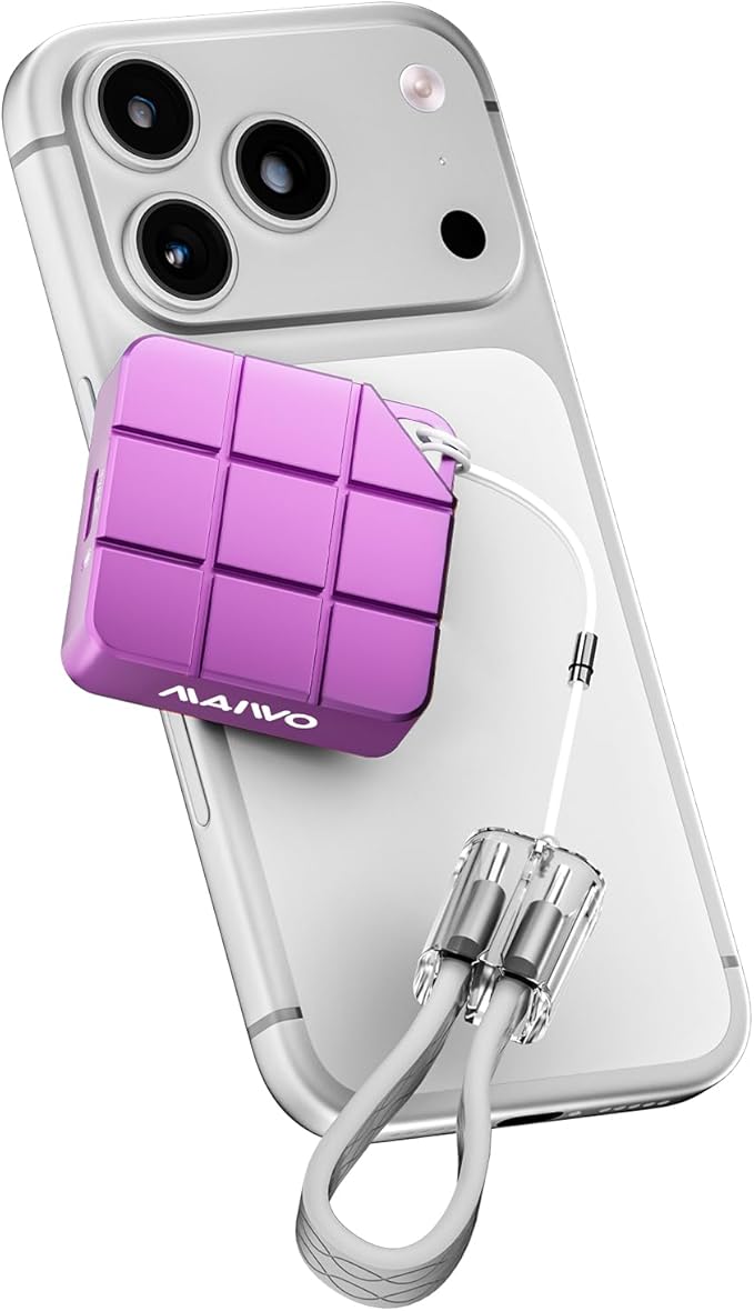 MAIWO 1TB Portable SSD External Solid State Drive, Build-in M.2 2230 PCIe NVMe SSD, USB C 3.2 Up to 1050MB/s, Mini Cute PSSD for iPhone 15 16 17 Pro Max MacBook Pro Air, Aluminum (Pinkish Purple)