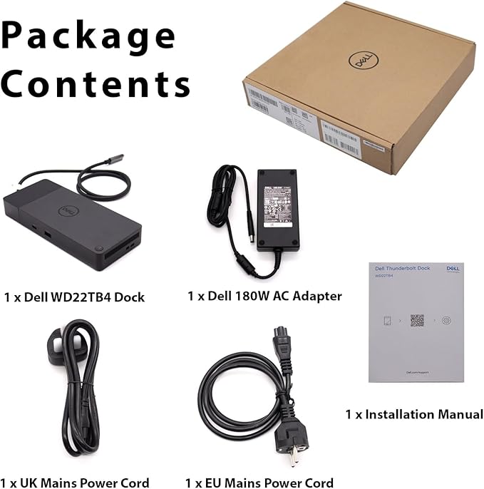 Dell 130W Thunderbolt Modular Dock with Two Thunderbolt 4 Interfaces, 130W Power Delivery, 5K to 60 Hz Single Display Video Resolution and HDMI 2.0