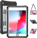 ShellBox Case iPad mini 4/5 Waterproof Case, Protective Full Body Shockproof Dustproof Cover Case with Adjustable Tablet Stand Built-in Screen Protector for iPad mini 5/iPad mini 4 Case