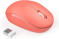 seenda Wireless Mouse, 2.4G Noiseless Mouse with USB Receiver Portable Computer Mice for PC, Tablet, Laptop, Notebook - Living Coral