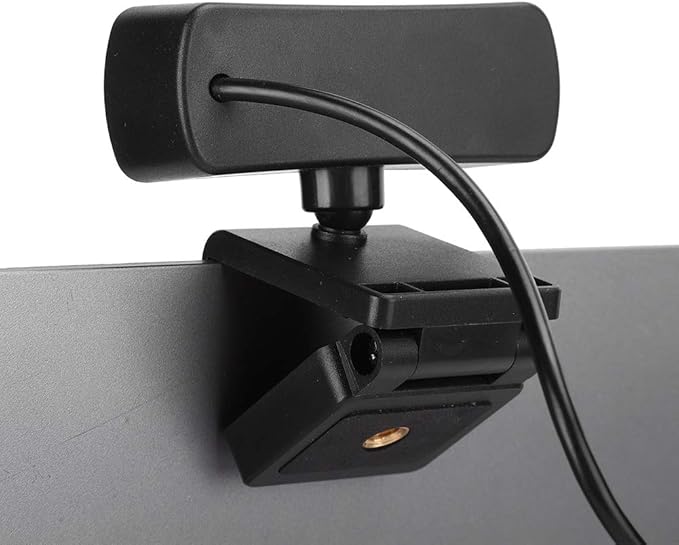 ASHATA 4K Webcam, 2K Video, 2560 x 1440 Resolution, Built-in Microphone, Auto Focus, Plug and Play, Black